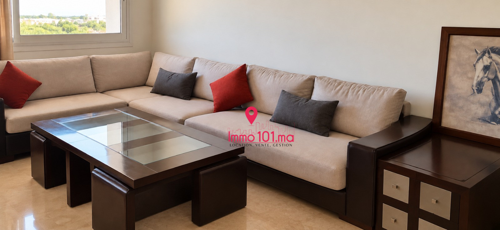 Location appartement meublé à Hay Riad ZLLAM2597
